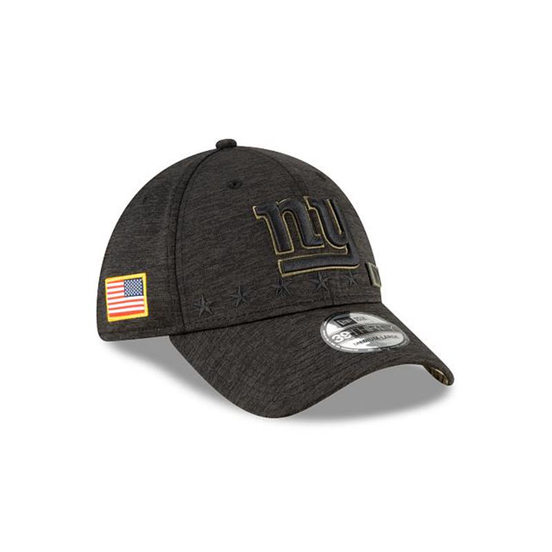 NFL New York Giants Salute To Service 39Thirty Stretch Fit (NUA1315) - Black New Era Caps